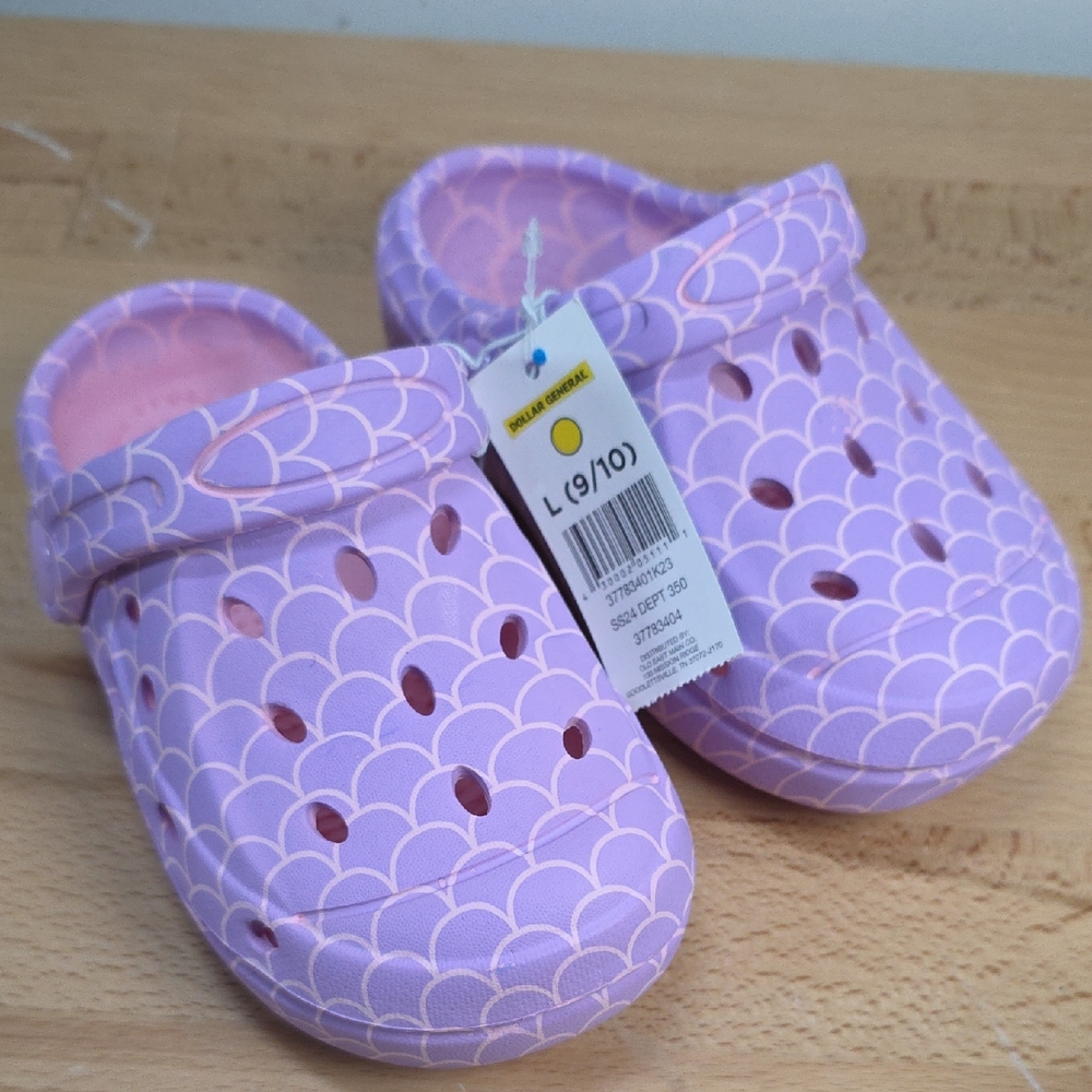 Purple Kids Clogs Size 9/10 L